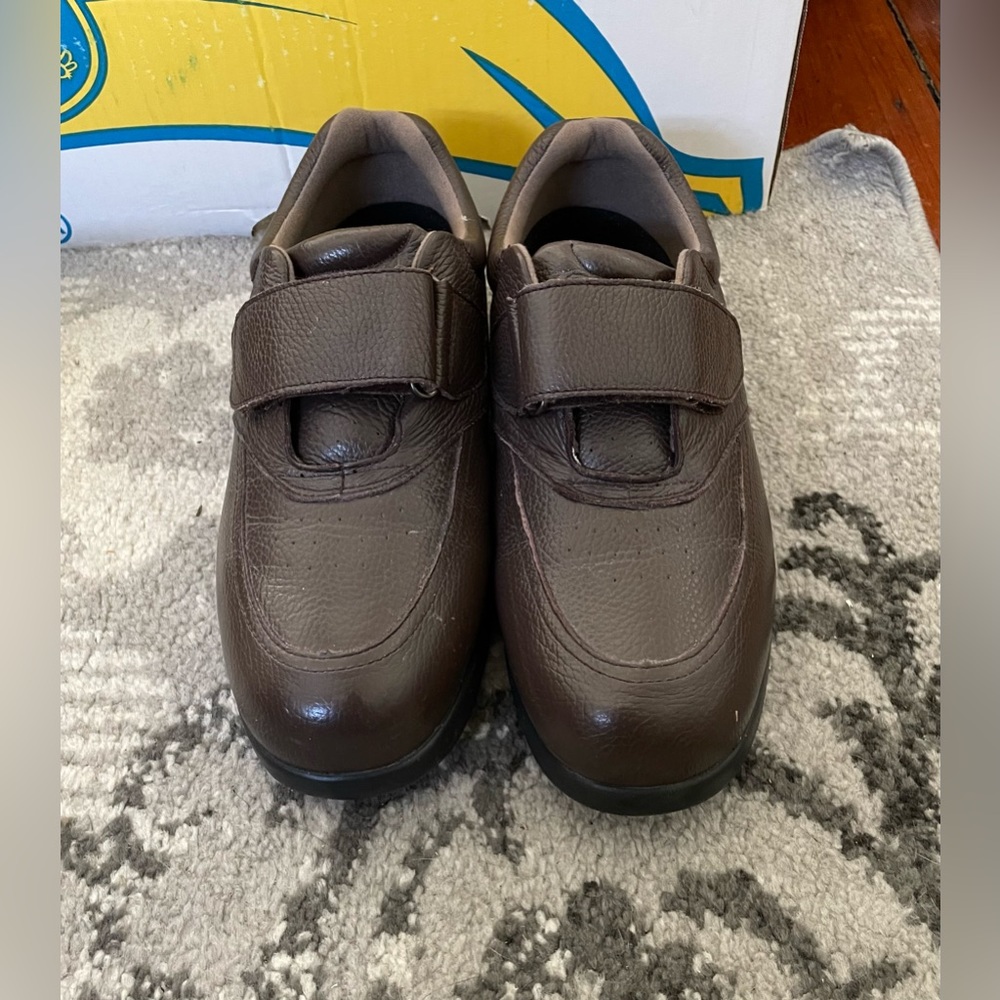 Drew Navigator II Diabetic Shoe Brown Pebbled Leather Size 11.5 Wide